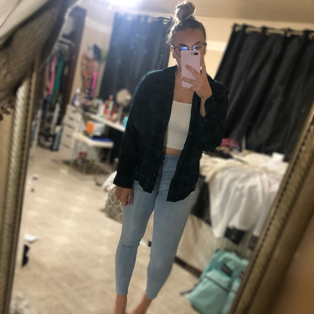 Navy blue flannel